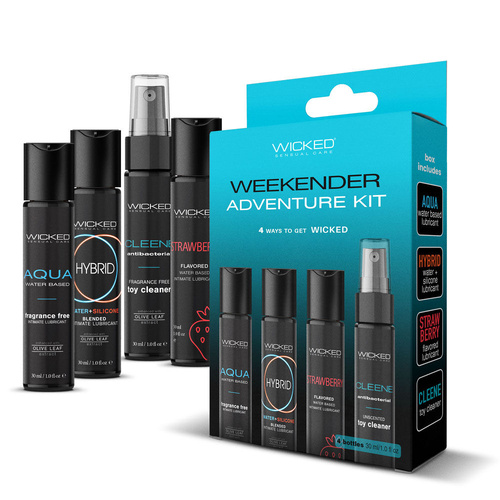 Wicked WEEKENDER ADVENTURE KIT Mixed Lubricants & Cleaner 30 ml Bottles - 4 Pack