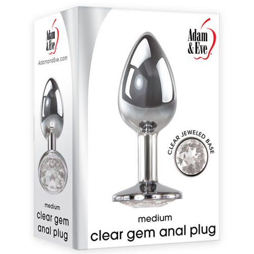 3" Medium Clear Gem Butt Plug