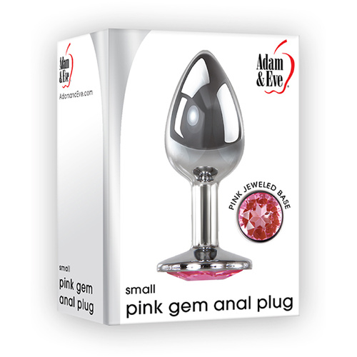 2" Pink Gem Small Metal Butt Plug