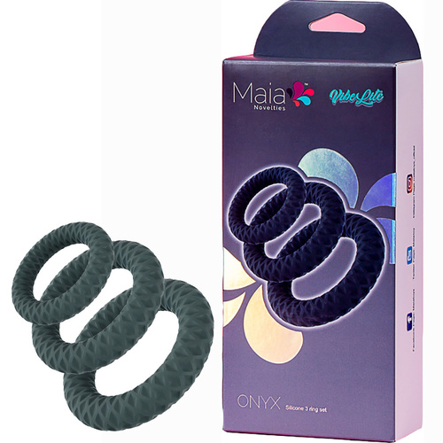 Onyx Cock Rings X3