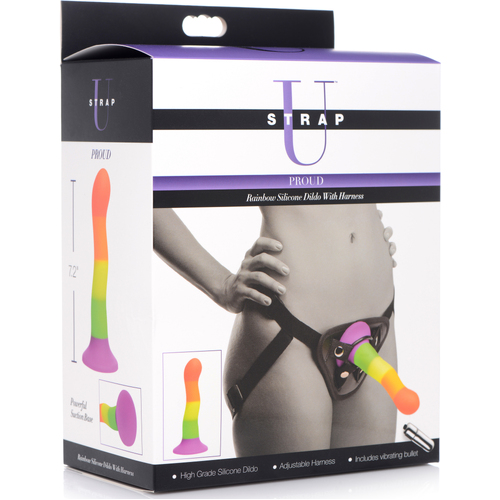 7" Proud Rainbow Strap-On