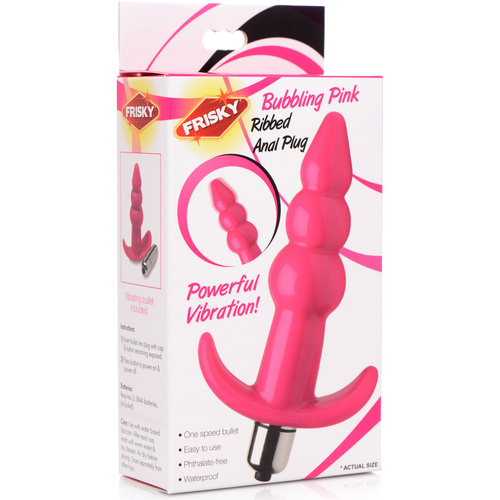 Ribbed Vibrating Butt Plug