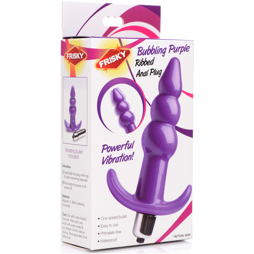 Ribbed Vibrating Butt Plug