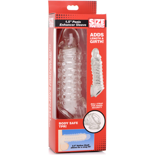 Penis Enhancer Sleeve 1.5" - Clear