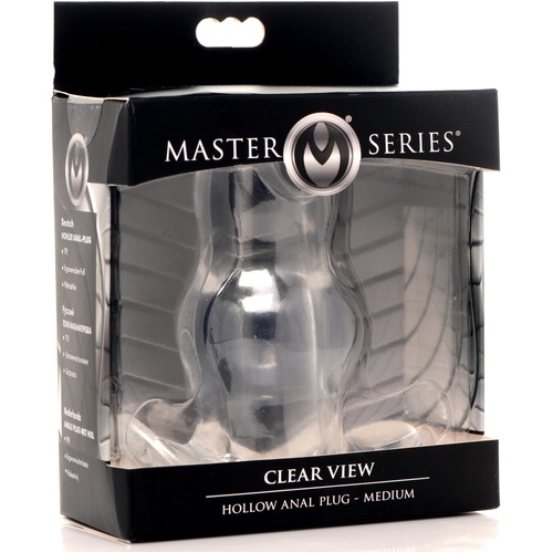 Medium Clear View Hollow Butt Plug