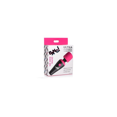 BANG!10X Vibrating Mini Silicone Wand - Pink