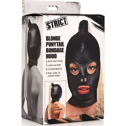 Blonde Ponytail Bondage Hood