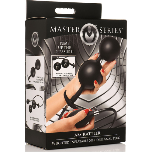 Master Series Ass Rattler Weighted Inflatable Silicone Anal Plug