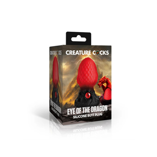 Creature Cocks Eye of the Dragon Silicone Butt Plug - Red