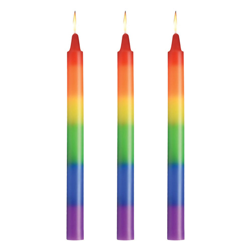 Pride Candles Rainbow Drip Candle 3 Pc