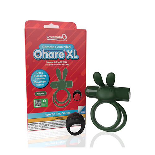 Screaming O Remote Controlled Ohare XL Vibrating Ring - Green