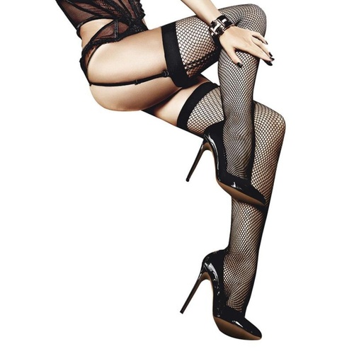 Fishnet Thigh High/Back Seam OS