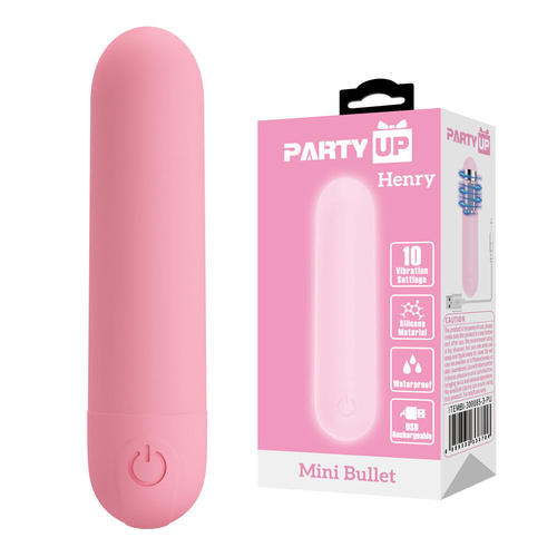 Party Up HENRY Mini Bullet - Pink Pink 8 cm USB Rechargeable Bullet