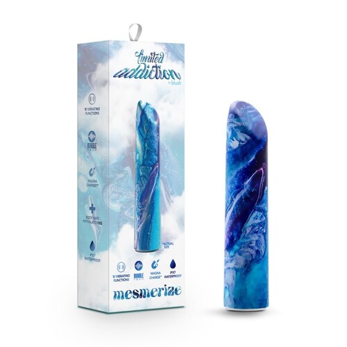 Limited Addiction Mesmerize - Power Vibe Azure Blue 10.2 cm USB Rechargeable Bullet