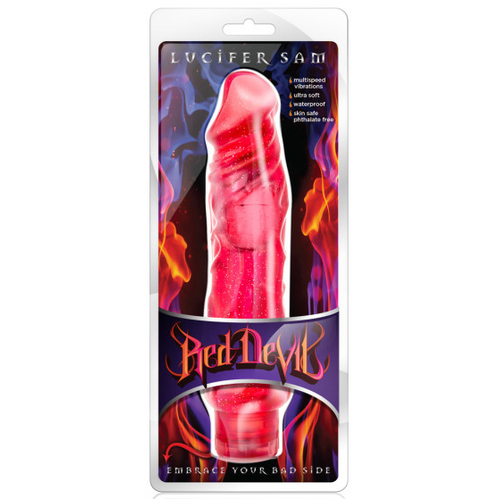 Red Devil 9" Jelly Vibrator