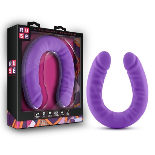 Ruse Silicone Slim 18in Purple Double Dong 