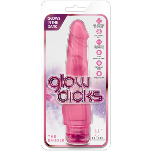 Glowing 8" Jelly Vibrator