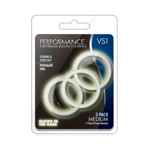 VS1 Medium Silicone Cock Rings x3