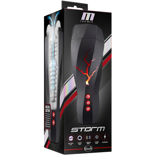 M For Men - Storm USB Rechargeable Milking & Vibrating Auto Stroker