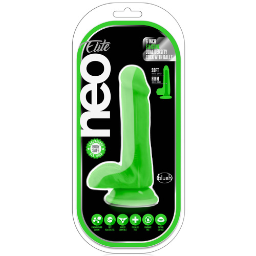 6" Dual Density Cock + Balls