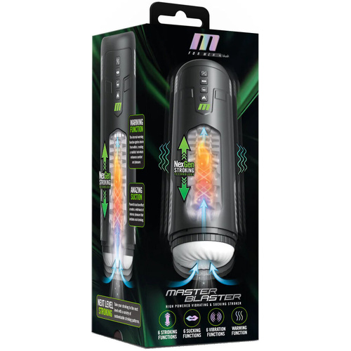 M For Men - Master Blaster USB Rechargeable Vibrating & Sucking Auto Stroker