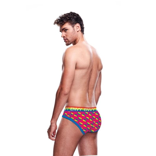 Rainbow Hearts Brief L/XL