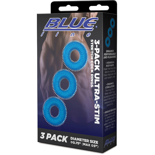 3 Pack Ultra Stim Stretch Cock Rings