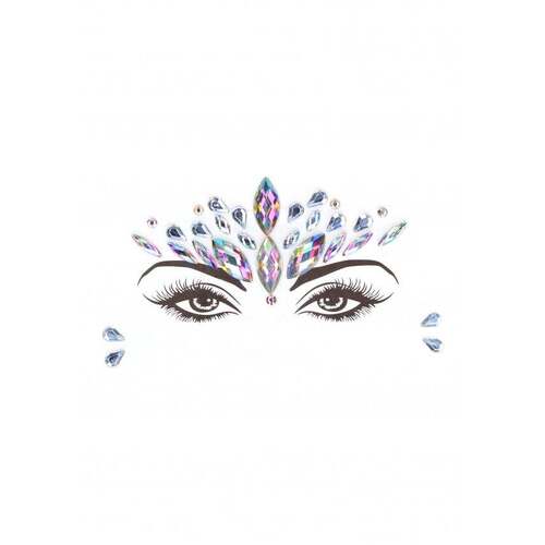Dazzling Crowned Face Bling Sticker