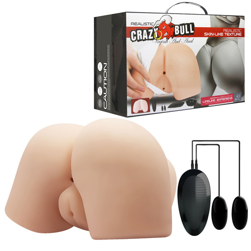 CRAZY BULL Vibrating Doggy Torso Flesh Vibrating Doggy Style Torso Masturbator