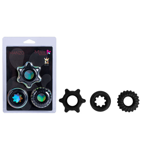 Maia Manzo  Silicone Cock Rings Set Of 3
