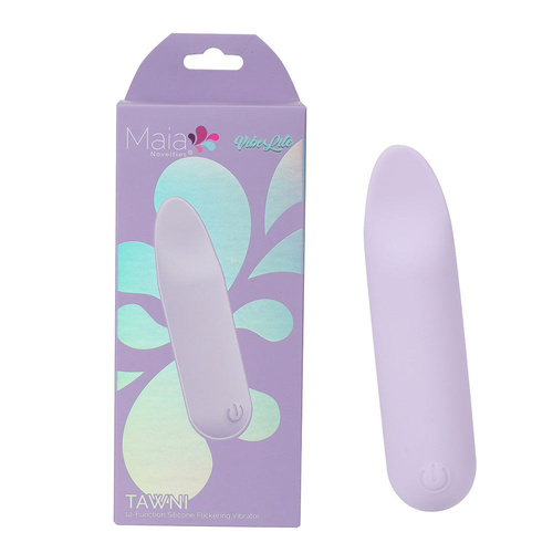 Maia TAWNI - Lavender Lavender 9 cm USB Rechargeable Bullet with Flickering Tip