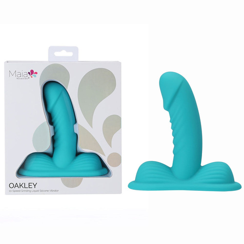 Maia OAKLEY - Blue Blue USB Rechargeable Grinder Pad with 14 cm Vibrator