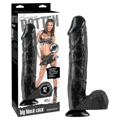 12"  Bonnie Rotten Big Black Cock