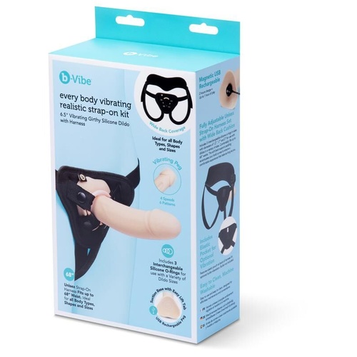 b-Vibe Every Body Vibrating Realistic Strap-On Kit