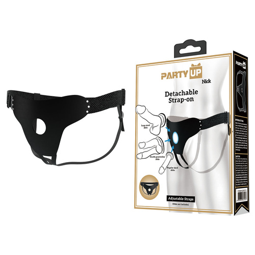 Party Up NICK Strap-On Harness Black Adjustable Strap-On Harness (No Probe Included)