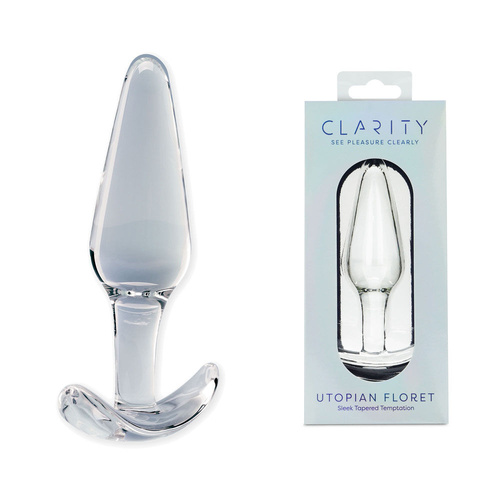 Clarity - Utopian Floret Clear 11 cm Glass Butt Plug