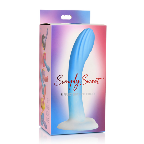 Simply Sweet 7" Ripple Silicone Dildo /