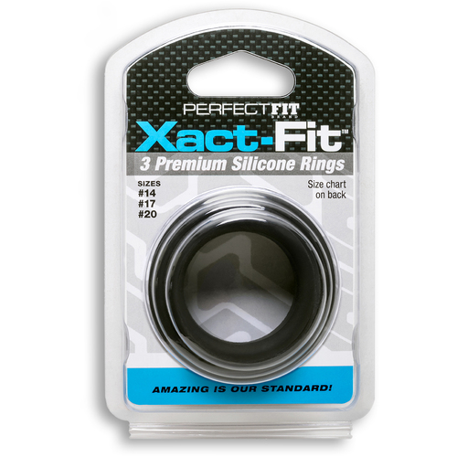 Xact-Fit Silicone Cock Rings x3