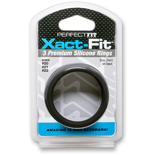 Xact Fit Silicone Cock Rings X3