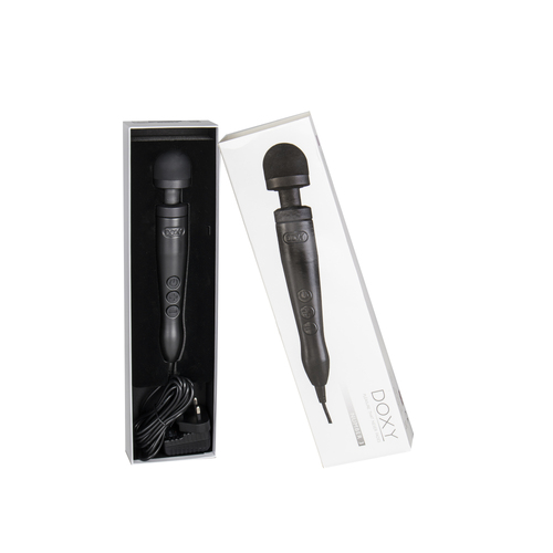 Doxy 3 Die Cast Matte Black Metal Mains Powered Massager Wand