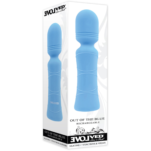 Evolved Out Of The Blue Blue 10.5 cm USB Rechargeable Mini Massager Wand