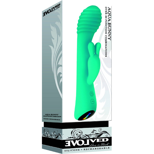 8" Aqua Bunny  Rabbit Vibrator