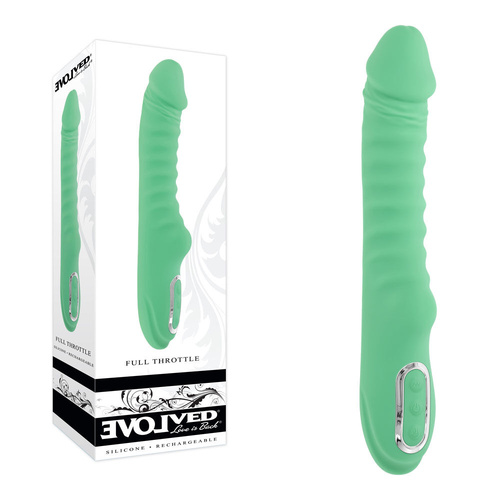 Evolved FULL THROTTLE Mint Green 24.1 cm USB Rechargeable Vibrator