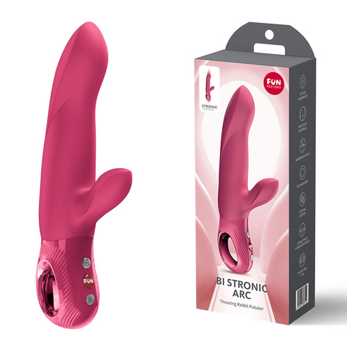 Fun Factory BI STRONIC ARC Raspberry Raspberry 21.6 cm USB-C Rechargeable Thrusting Vibrator