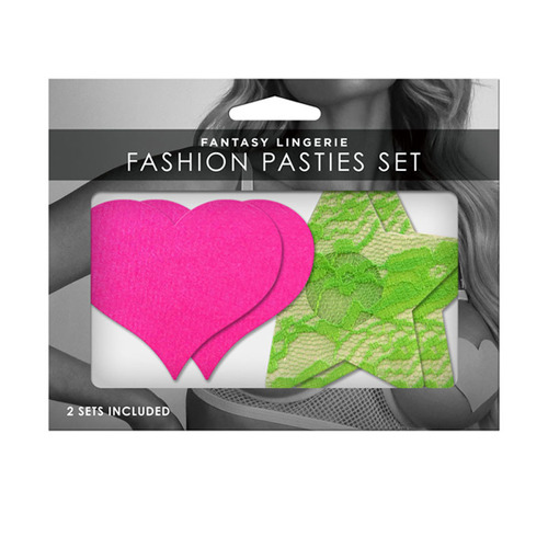Glow Fashion Pasties Set Neon - 2 Sets Included