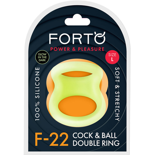 Large Glowing F 22 Cock & Ball Ring