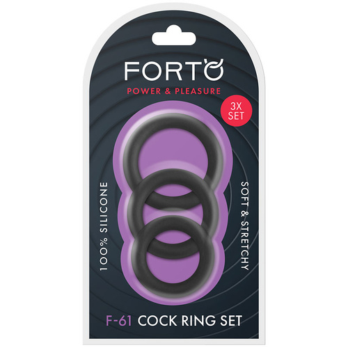 F 61 Silicone Cock Ring Set X3