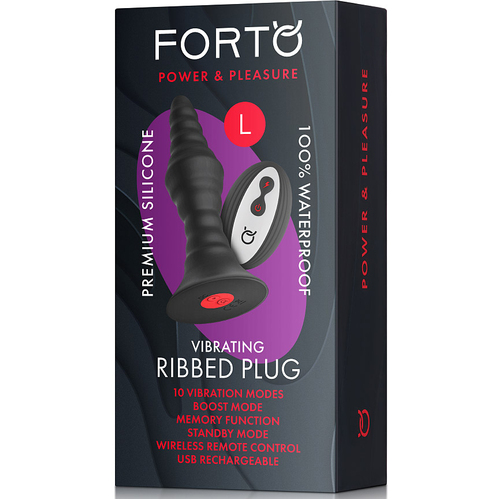 Vibrating Ribbed Plug Large