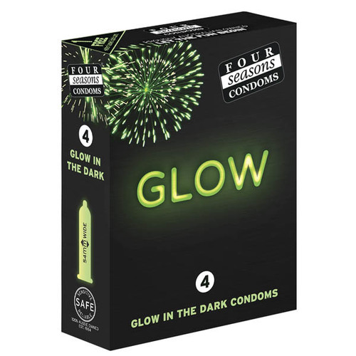 53mm Glowing Condoms x4