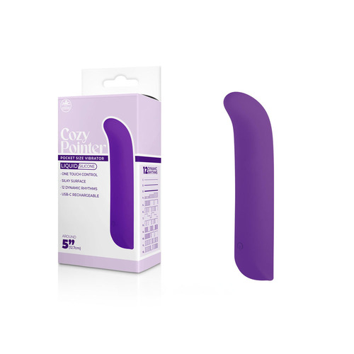Cozy Pointer - Purple Purple 12.7 cm USB Rechargeable Mini Vibrator
